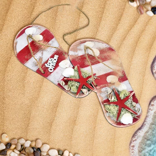 Natúr fa - Tengeri csillag 8cm 5db/csomag – nyári dekorációhoz