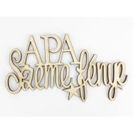 Natúr fa -"APA Szeme fénye" felirat 8x14,5cm – kreatív dekorációhoz