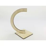 Natúr fa - Gömbtartó íves 11x15,5cm – karácsonyi dekorációhoz