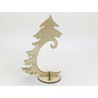 Natúr fa - Gömbtartó íves  fenyő 13,5x21cm – koszorúhoz, asztaldíszhez