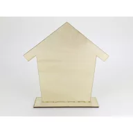 Natúr fa - Talpas ház 22x22,5cm – festéshez, dekorációhoz