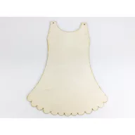 Natúr fa - Bébi kislány ruha 24x30cm – kreatív dekorációhoz