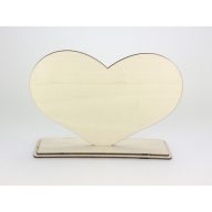 Natúr fa - Talpas szív 18x24cm – valentin napi dekorációhoz