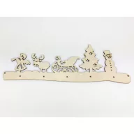 Natúr fa - Karácsonyi ajtódísz 12x37cm – karácsonyi dekorációhoz