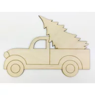 Natúr fa - Autó fenyővel koszorúra nagy – koszorúhoz, asztaldíszhez