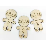 Natúr fa - Rajzos mézi 3db/csomag – karácsonyi dekorációhoz