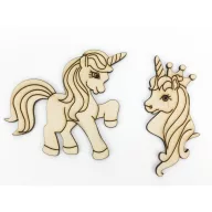 Natúr fa - Unikornis szett 2db/csomag – festéshez, dekorációhoz