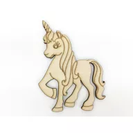 Natúr fa - Egyszarvú póni 8x11,5cm – festéshez, dekorációhoz