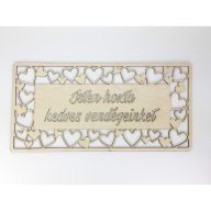 Natúr fa - "Isten hozta kedves vendégeinket" tábla 49,5cm – esküvői dekorációhoz