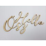 Natúr fa - Hello Ősz felirat 20cm – őszi dekorációhoz