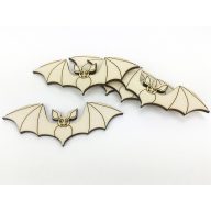 Natúr fa - Rajzos denevér 3,5x9,5cm 5db/csomag – őszi dekorációhoz