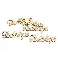 Natúr fa - Tündérliget felirat 9,5cm 5db/csomag – kerti és otthoni dekorációhoz