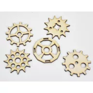 Natúr fa - Fogaskerék csomag 5db/csomag – festéshez, dekorációhoz