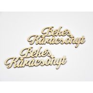 Natúr fa - "Békés Karácsonyt" felirat 2db/csomag – koszorúhoz, asztaldíszhez