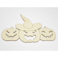 Natúr fa - Halloween tökök 28cm – őszi dekorációhoz