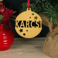 Fa - Egyedi névre szóló karácsonyfa dísz arany – karácsonyfára, dekorációhoz