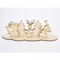 Natúr fa - Karácsonyi buli az erdőben talpas – karácsonyi dekorációhoz