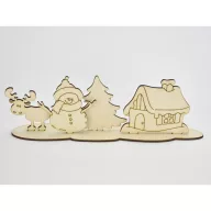 Natúr fa - Téli hangulat talpas – karácsonyi dekorációhoz