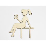 Natúr fa - Egyedi tortabeszúró lány választott számmal – festéshez, dekorációhoz