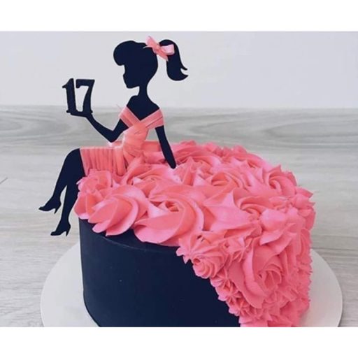 Natúr fa - Egyedi tortabeszúró lány választott számmal – festéshez, dekorációhoz