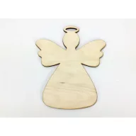 Natúr fa - Angyal 20x24cm – karácsonyi dekorációhoz, koszorúhoz