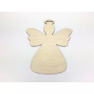 Natúr fa - Angyal 13x15cm – karácsonyi dekorációhoz, koszorúhoz