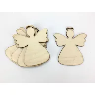Natúr fa - Angyal 8,5x10cm 5db/csomag – karácsonyi dekorációhoz, koszorúhoz
