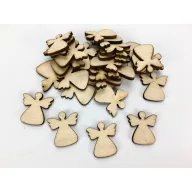 Natúr fa - Angyal 2,8x3cm 30db/csomag – karácsonyi dekorációhoz, koszorúhoz