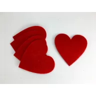 Filc - Szív 8x8cm 5db/csomag – valentin napi dekorációhoz