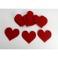 Filc - Szív 5cm 10db/csomag – valentin napi dekorációhoz