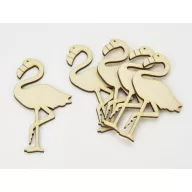 Natúr fa - Flamingó 6x11cm 5db/csomag – festéshez, dekorációhoz