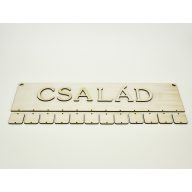 Natúr fa - Család ünnepi tábla 11x45cm – festéshez, dekorációhoz