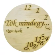 Natúr fa - Gravírozott óralap 25cm – festéshez, decoupage technikához