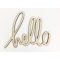 Natúr fa - " hello"  írott felirat 16x20cm – festéshez, dekorációhoz
