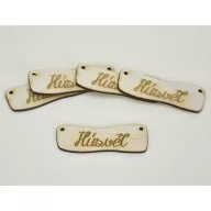 Natúr fa - " Húsvét "  hullámos tábla 2,4x7cm 5db/csomag – húsvéti dekorációhoz
