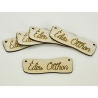 Natúr fa - " Édes Otthon "  hullámos tábla 2,4x7cm 5db/csomag – festéshez, dekorációhoz