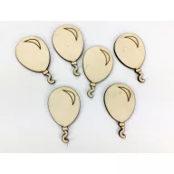 Natúr fa - Lufi 3x5,3cm 6db/csomag – kreatív dekorációhoz