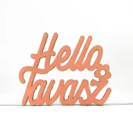 Lazac "Helló Tavasz" felirat 8,5x11cm – húsvéti dekorációhoz