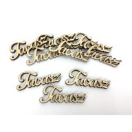 Natúr fa - " Tavasz  " felirat 2x5cm 10db/csomag – húsvéti dekorációhoz