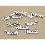 "Húsvét" felirat fehér 1x4cm 10db/csomag – festéshez, dekorációhoz