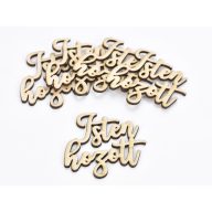 Natúr fa - "Isten hozott" felirat 6x6,5cm 5db/csomag – festéshez, dekorációhoz