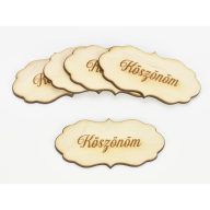 Natúr fa - "Köszönöm" fodros tábla 5db/csomag – festéshez, dekorációhoz