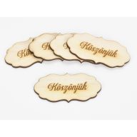 Natúr fa - "Köszönjük" fodros tábla 5db/csomag – festéshez, dekorációhoz
