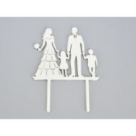 Fa - Tortadísz esküvő gyerekekkel fehér – festéshez, dekorációhoz