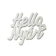 "Hello Nyár" felirat fehér 11x10cm – nyári dekorációhoz