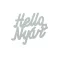 "Hello Nyár" felirat színes menta 11x10cm – nyári dekorációhoz