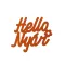 "Hello Nyár" felirat színes narancs 11x10cm – nyári dekorációhoz