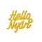 "Hello Nyár" felirat színes sárga 11x10cm – nyári dekorációhoz