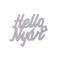 "Hello Nyár" felirat színes világoslila 11x10cm – nyári dekorációhoz