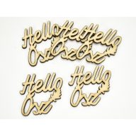 Natúr fa - "Helló Ősz" felirat 4,5x5cm 5db/csomag – őszi dekorációhoz